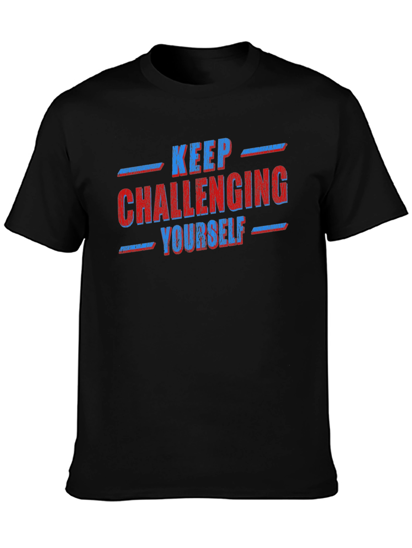 Keep Challenging Yourself Graphic Tee - Black