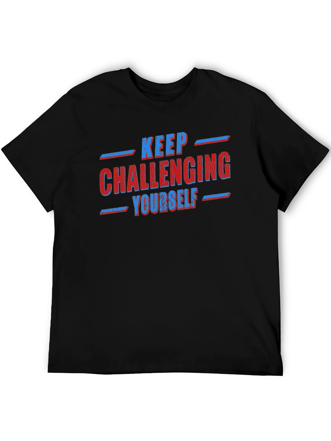 Keep Challenging Yourself Graphic Tee - Black