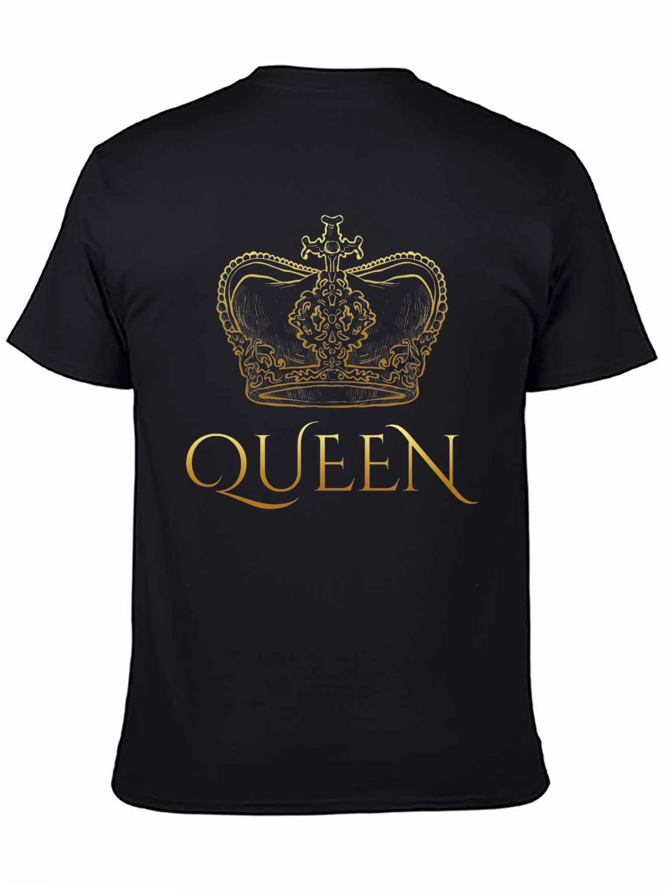 Queen Crown Graphic Tee - Black