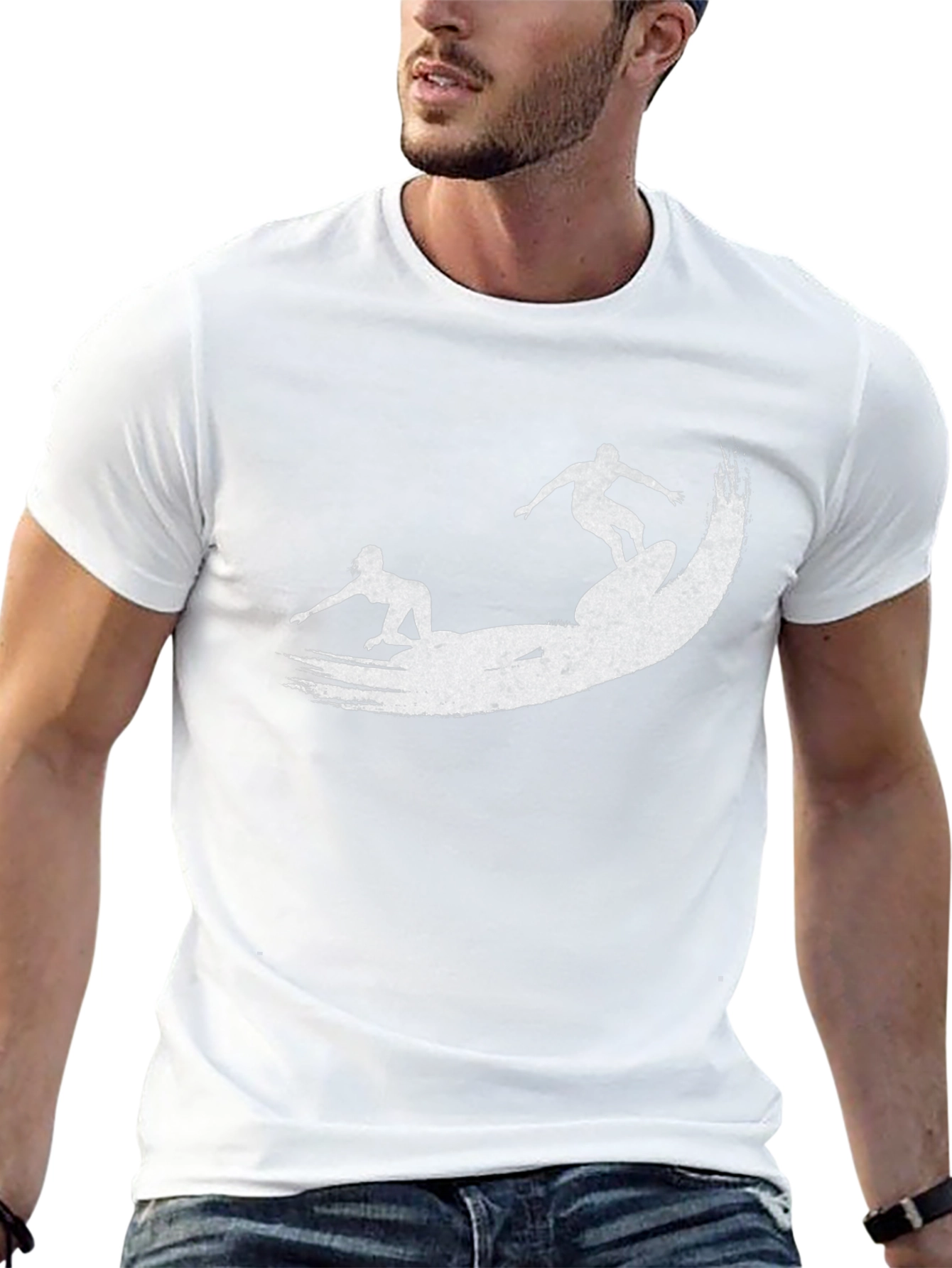 Surfer Silhouette Graphic T-Shirt