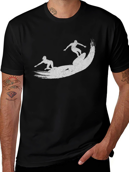 Surfer Silhouette Graphic T-Shirt