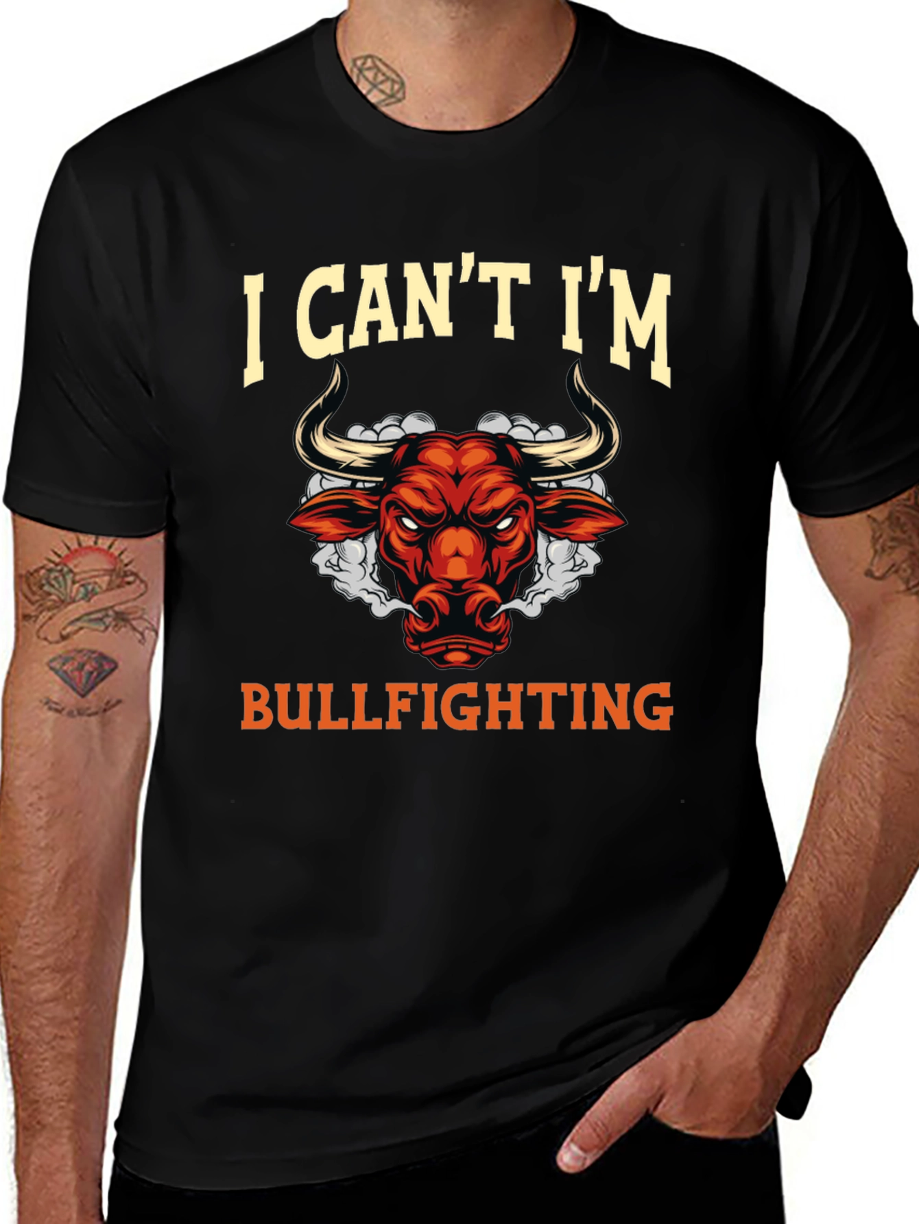 Bullfighting Graphic T-Shirt Funny Slogan Tee