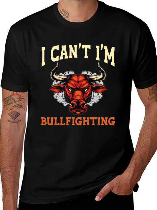 Bullfighting Graphic T-Shirt Funny Slogan Tee
