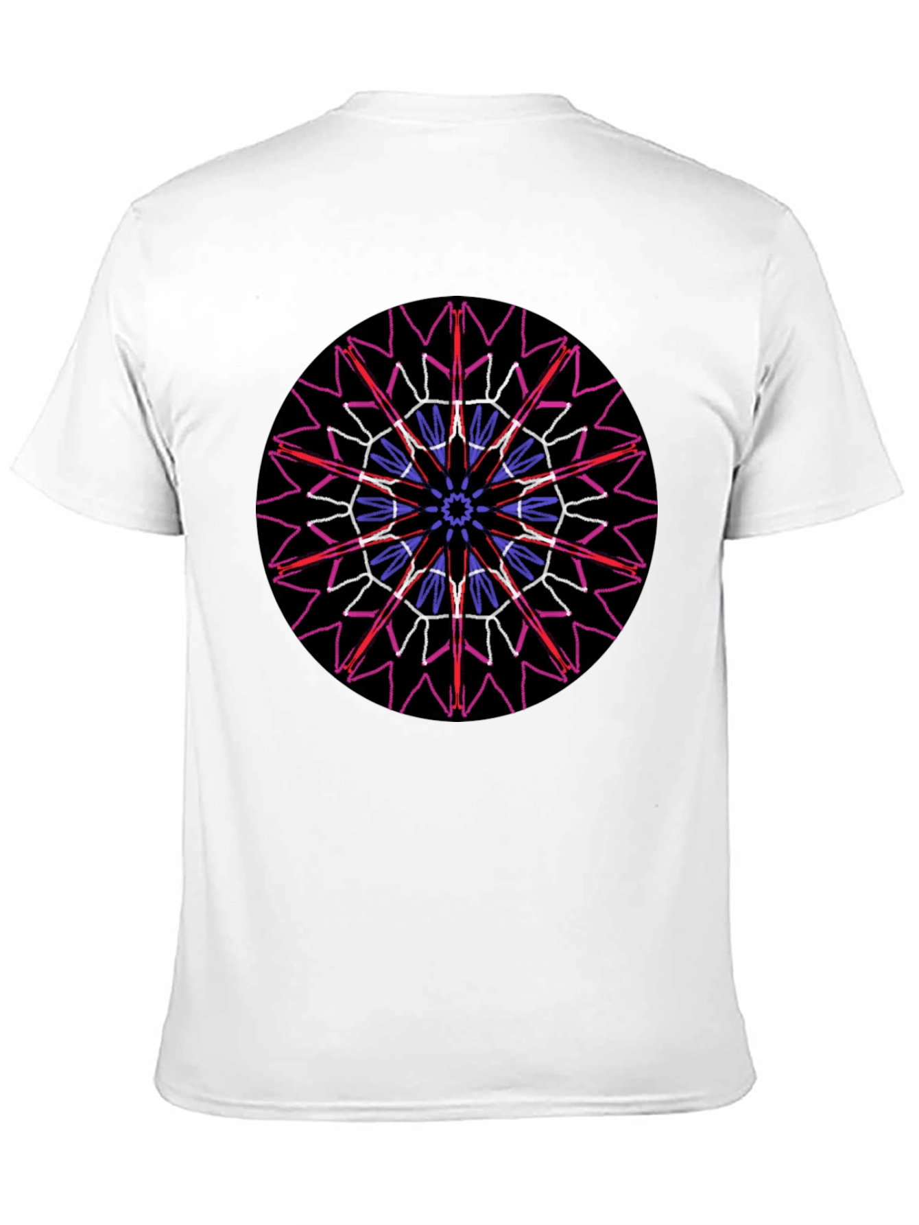 Geometric Mandala Graphic Print Black T-Shirt