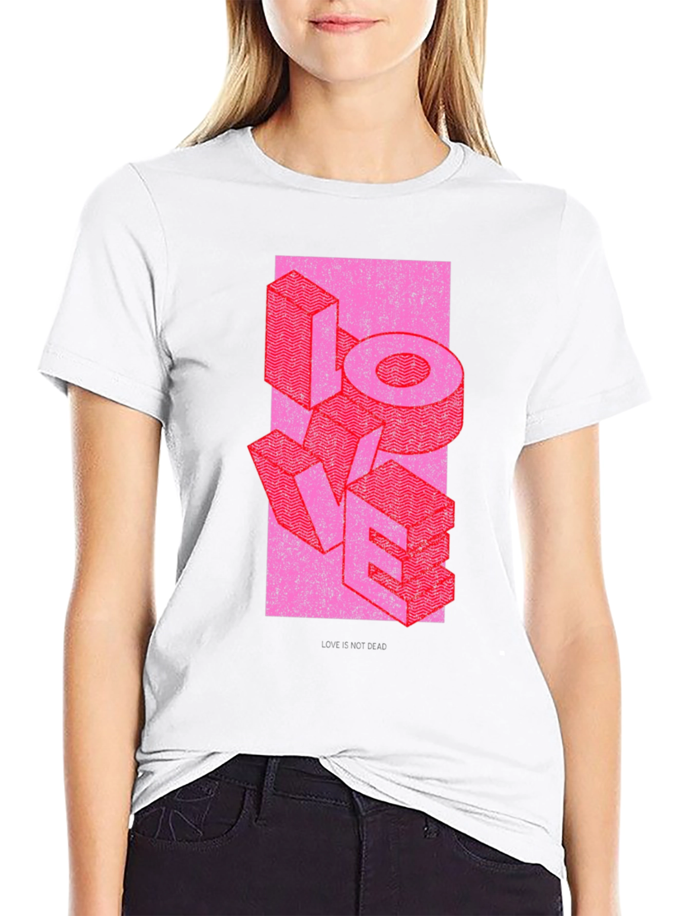 Retro LOVE Graphic T-Shirt - Black