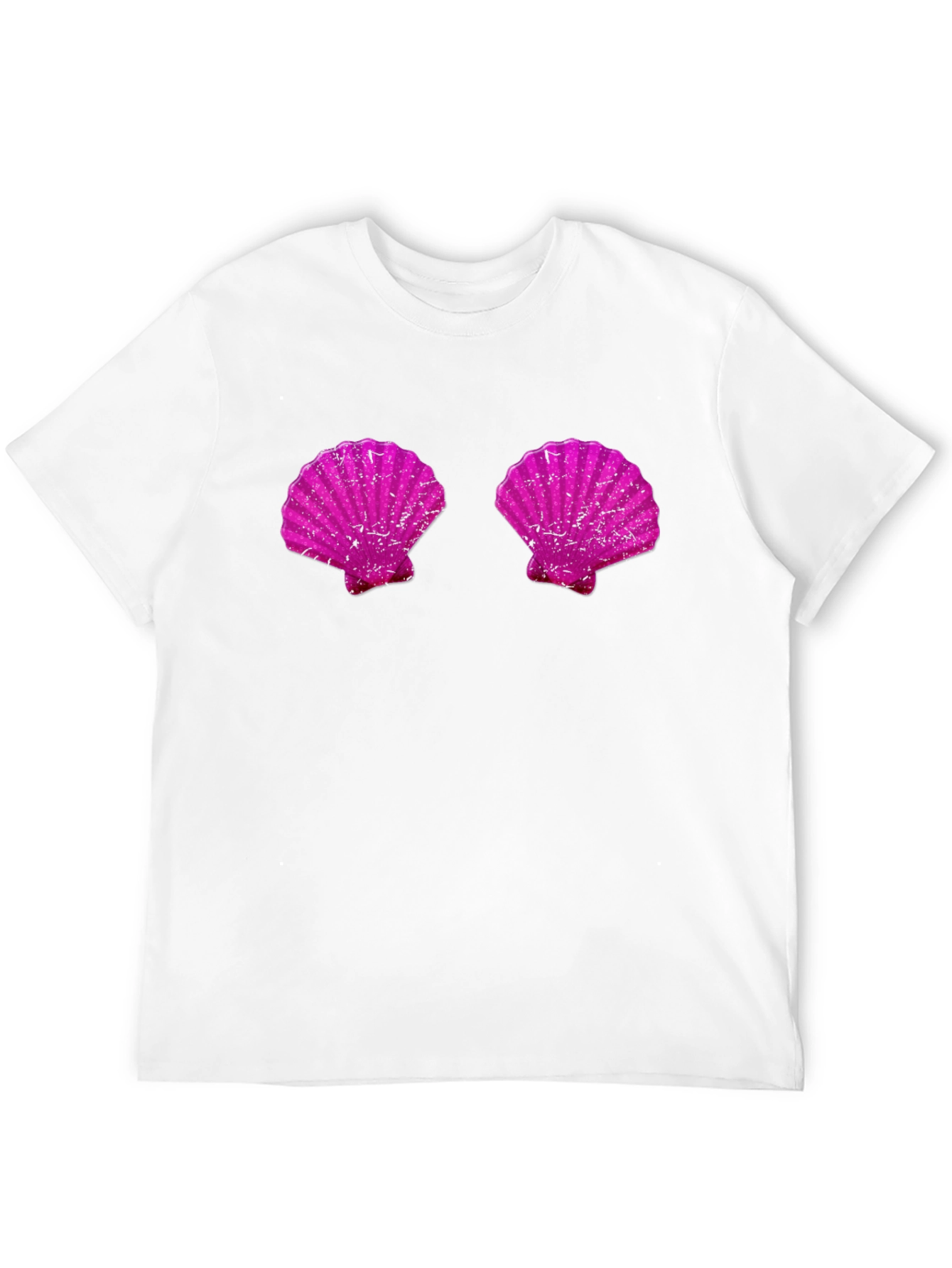 Novelty Mermaid Shell Bra Graphic Tee