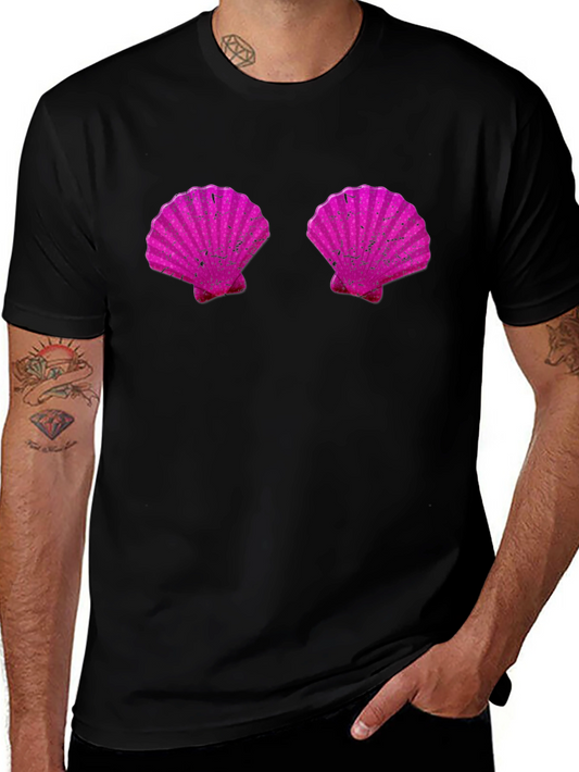 Novelty Mermaid Shell Bra Graphic Tee