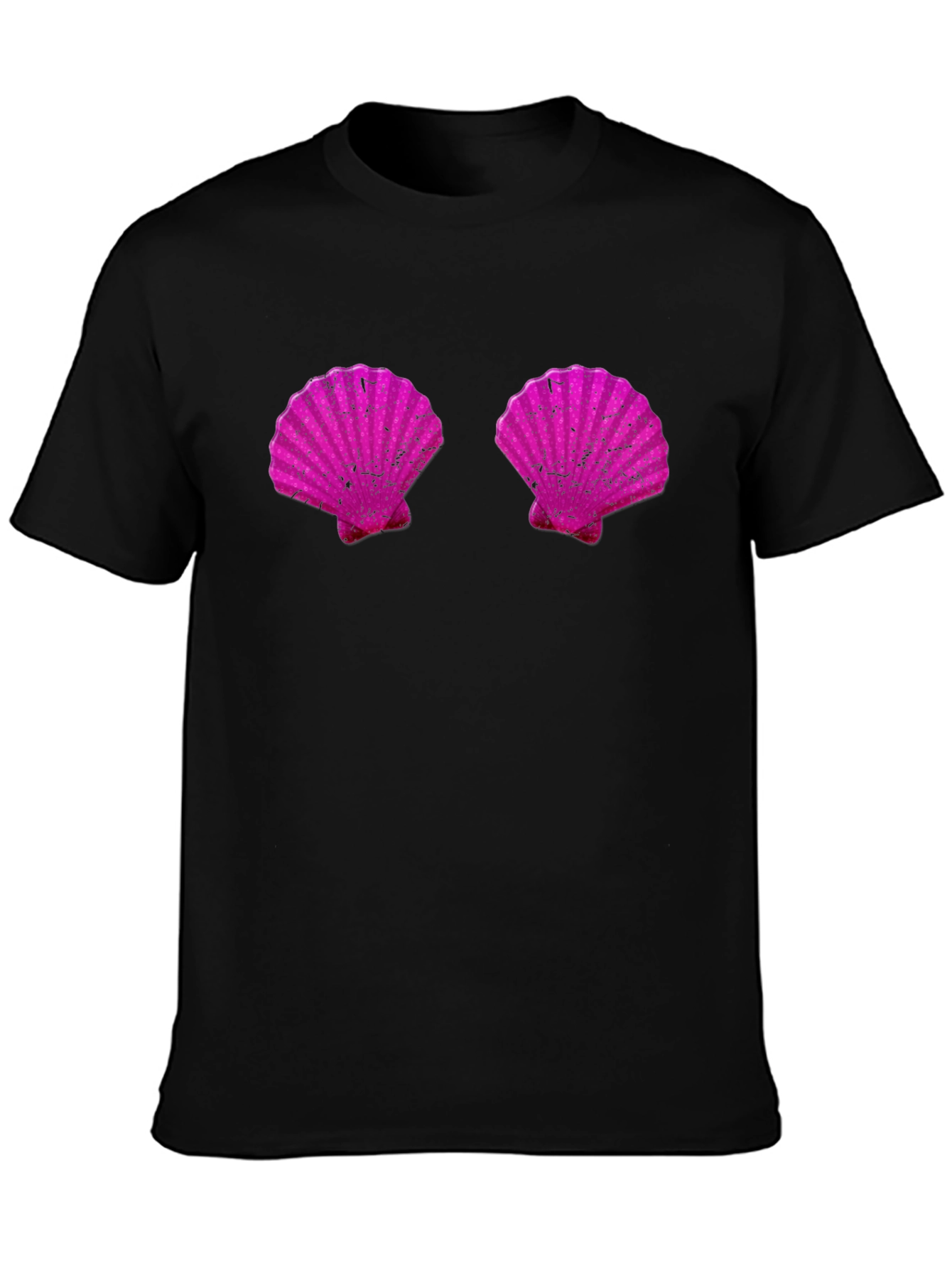 Novelty Mermaid Shell Bra Graphic Tee
