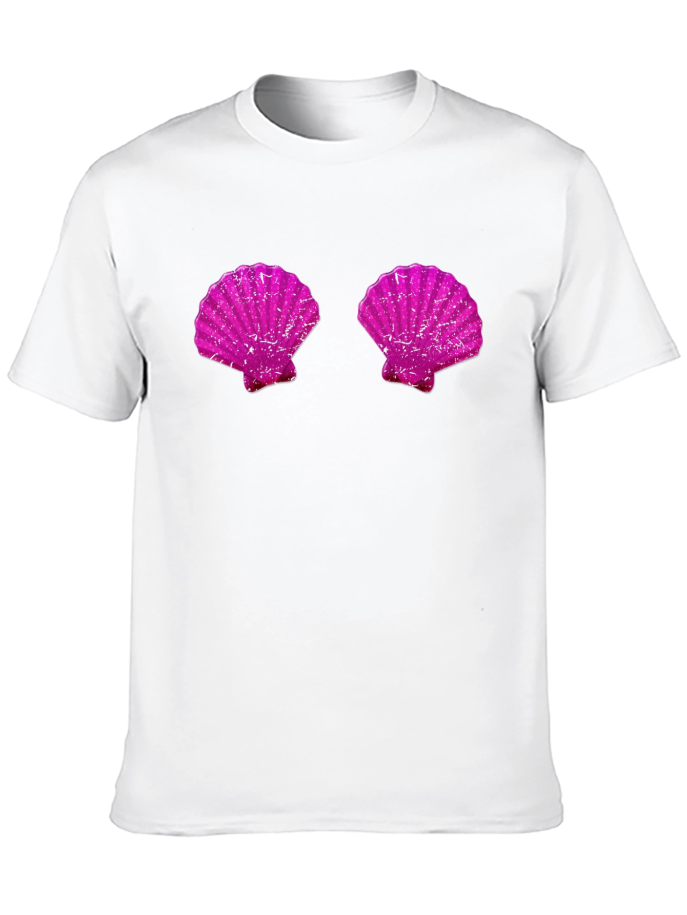 Novelty Mermaid Shell Bra Graphic Tee