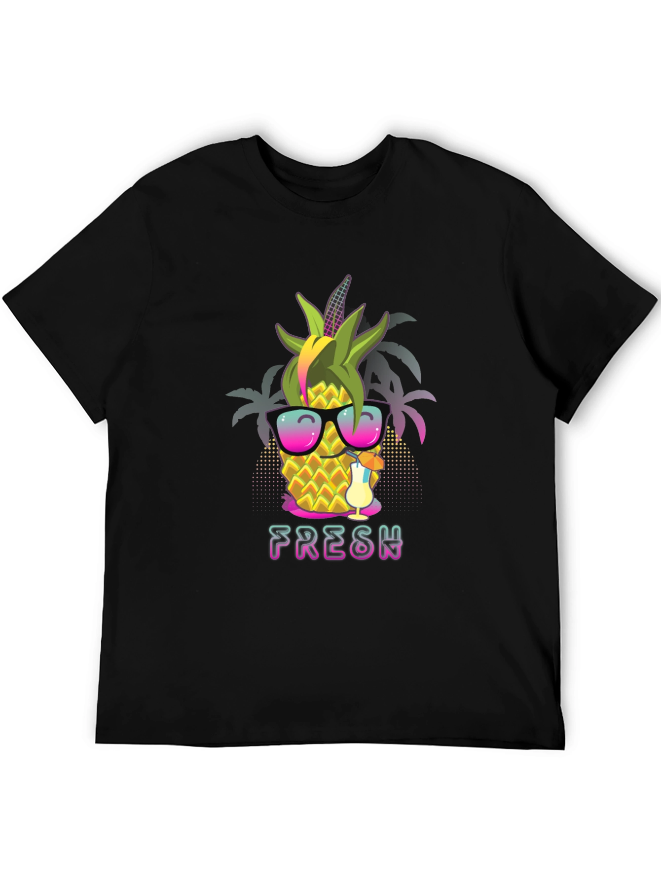 Fresh Pineapple Graphic T-Shirt - Summer Vibes