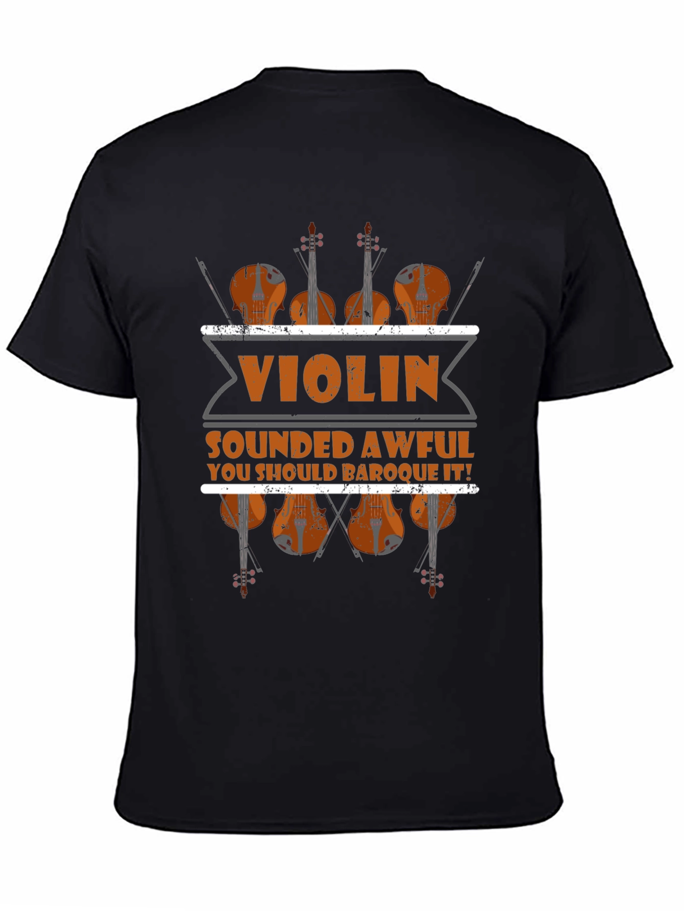Violin Sounded Awful Baroque It Black Graphic Tee