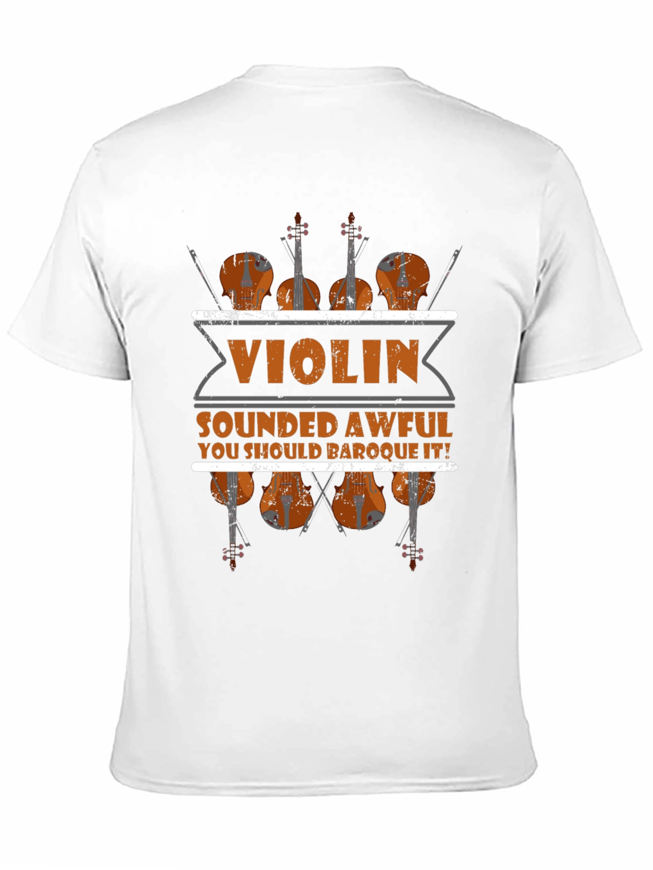 Violin Sounded Awful Baroque It Black Graphic Tee