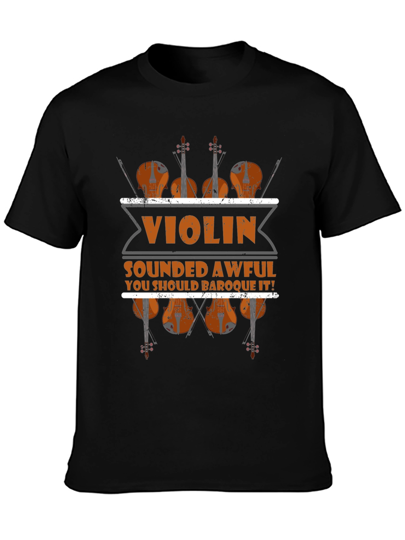 Violin Sounded Awful Baroque It Black Graphic Tee