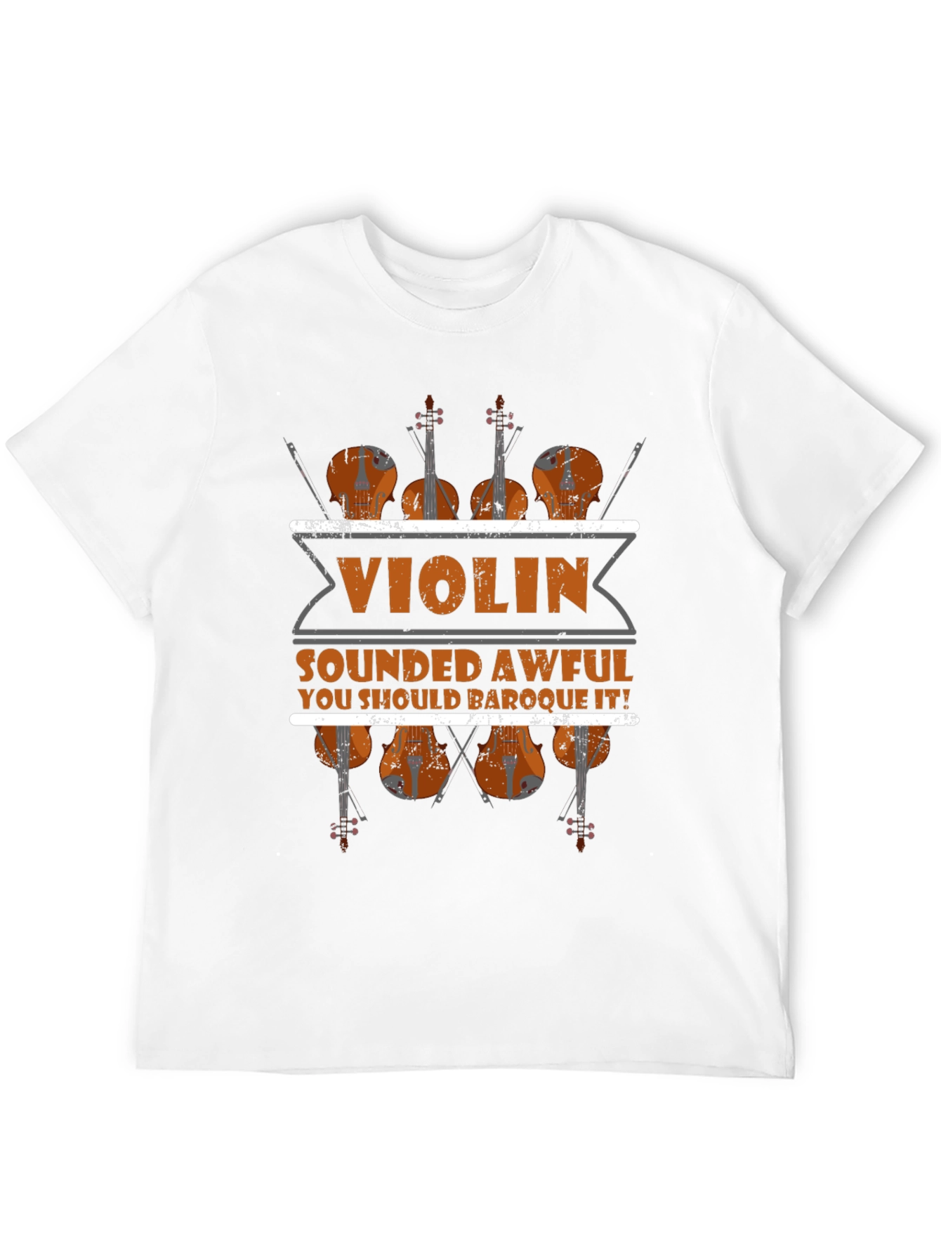 Violin Sounded Awful Baroque It Black Graphic Tee