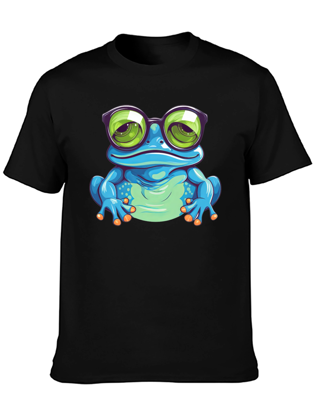 Cool Frog Graphic Tee - Stylish Mens Black T-Shirt