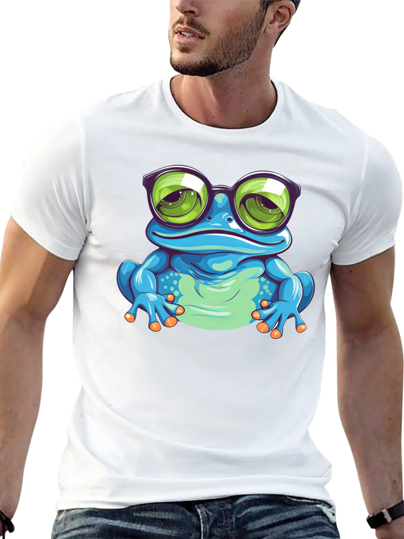 Cool Frog Graphic Tee - Stylish Mens Black T-Shirt