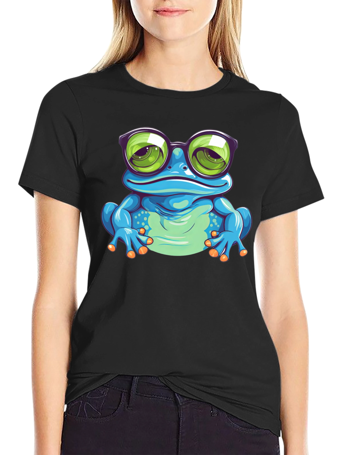 Cool Frog Graphic Tee - Stylish Mens Black T-Shirt