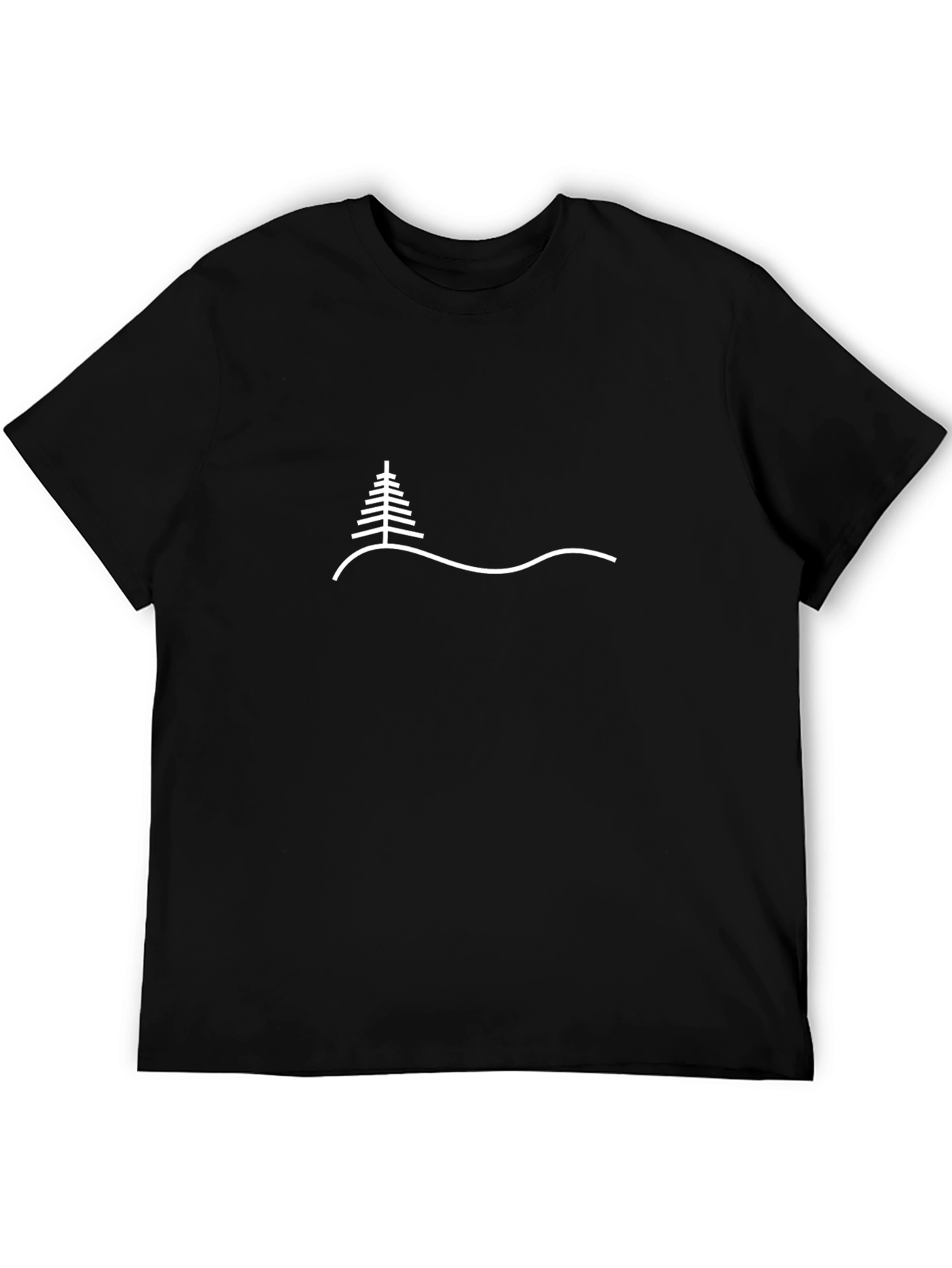 Minimalist Mountain & Tree Graphic Tee