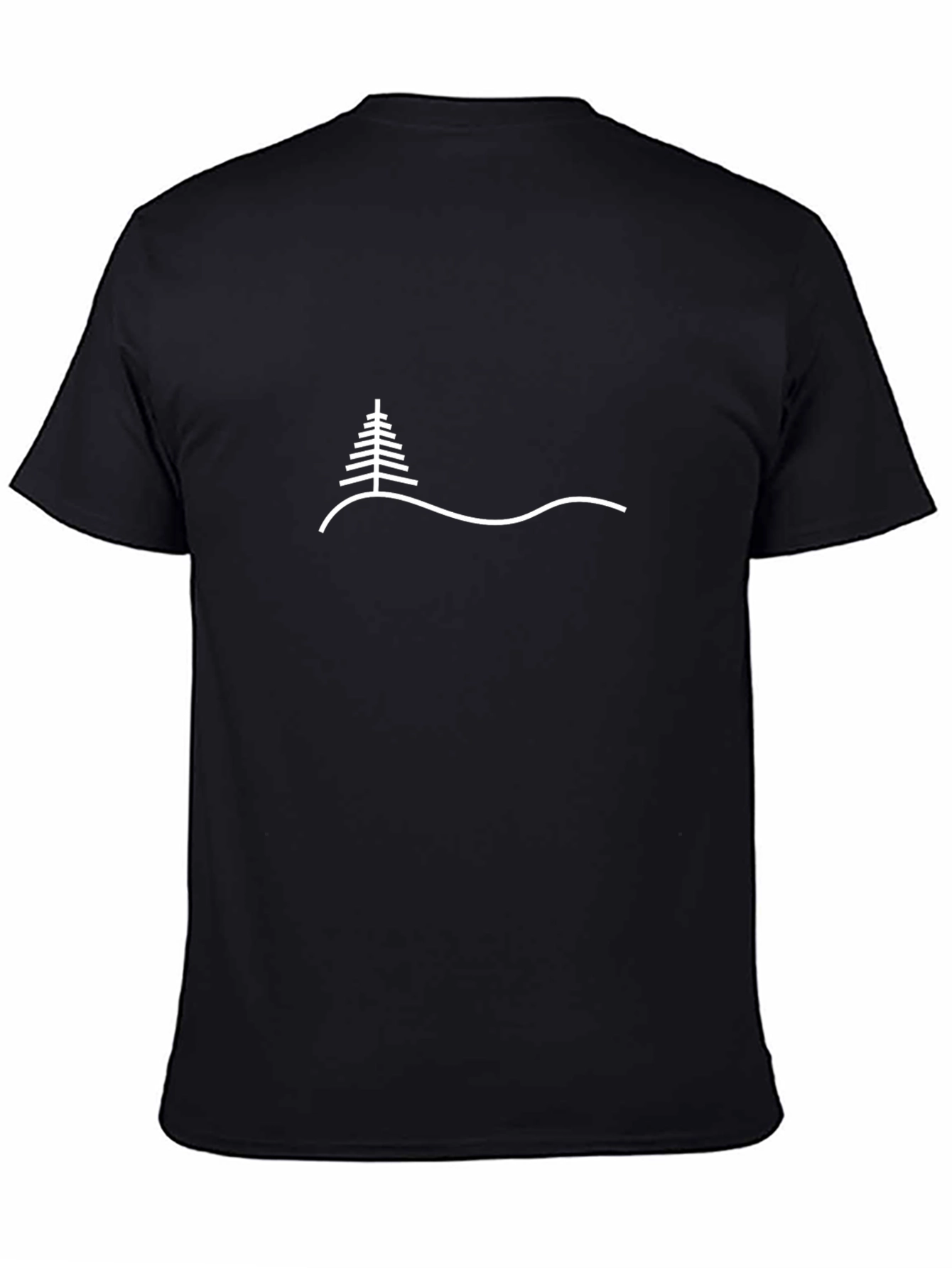 Minimalist Mountain & Tree Graphic Tee