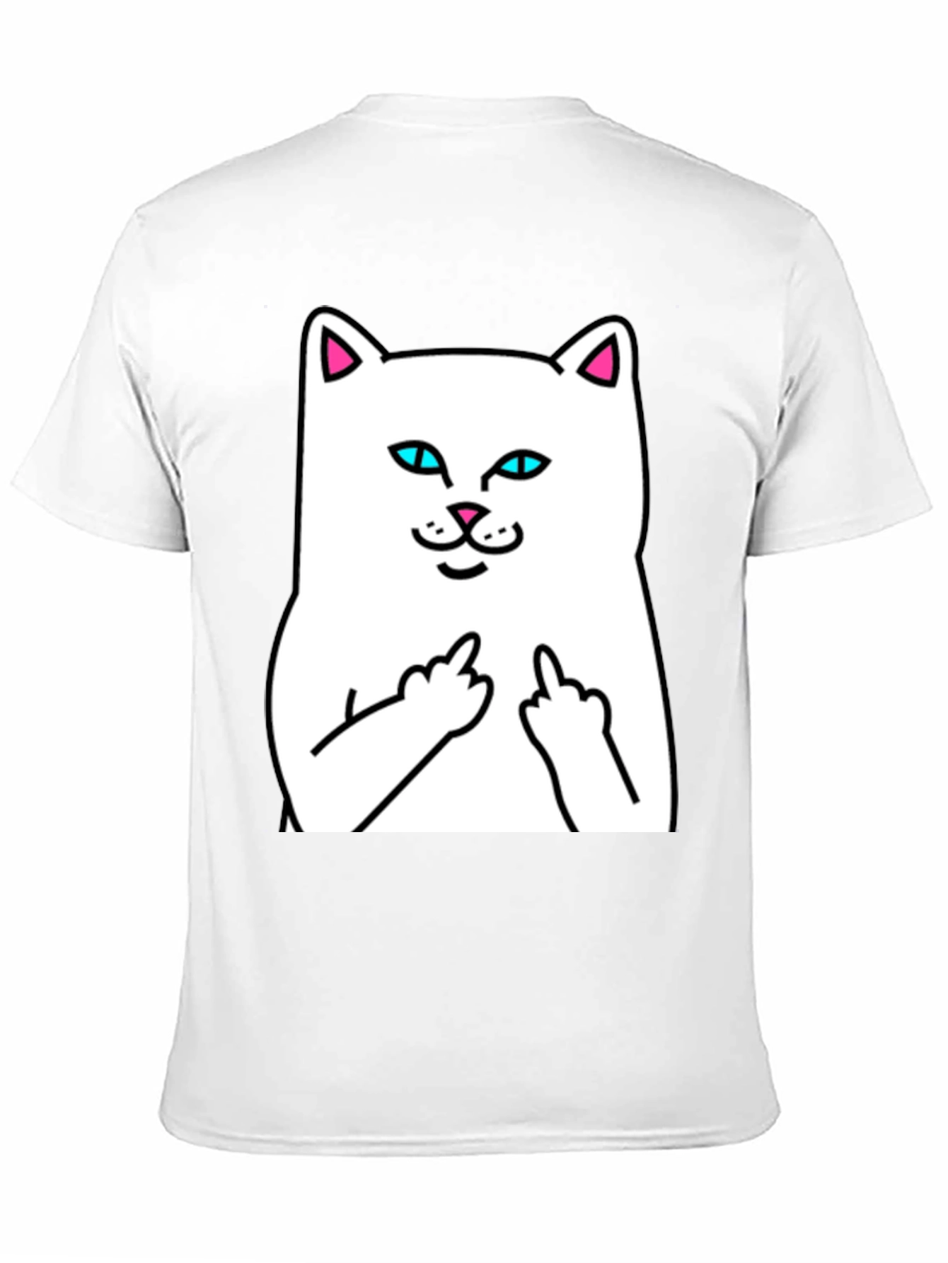 Rebellious Cat Graphic Tee - Black T-Shirt