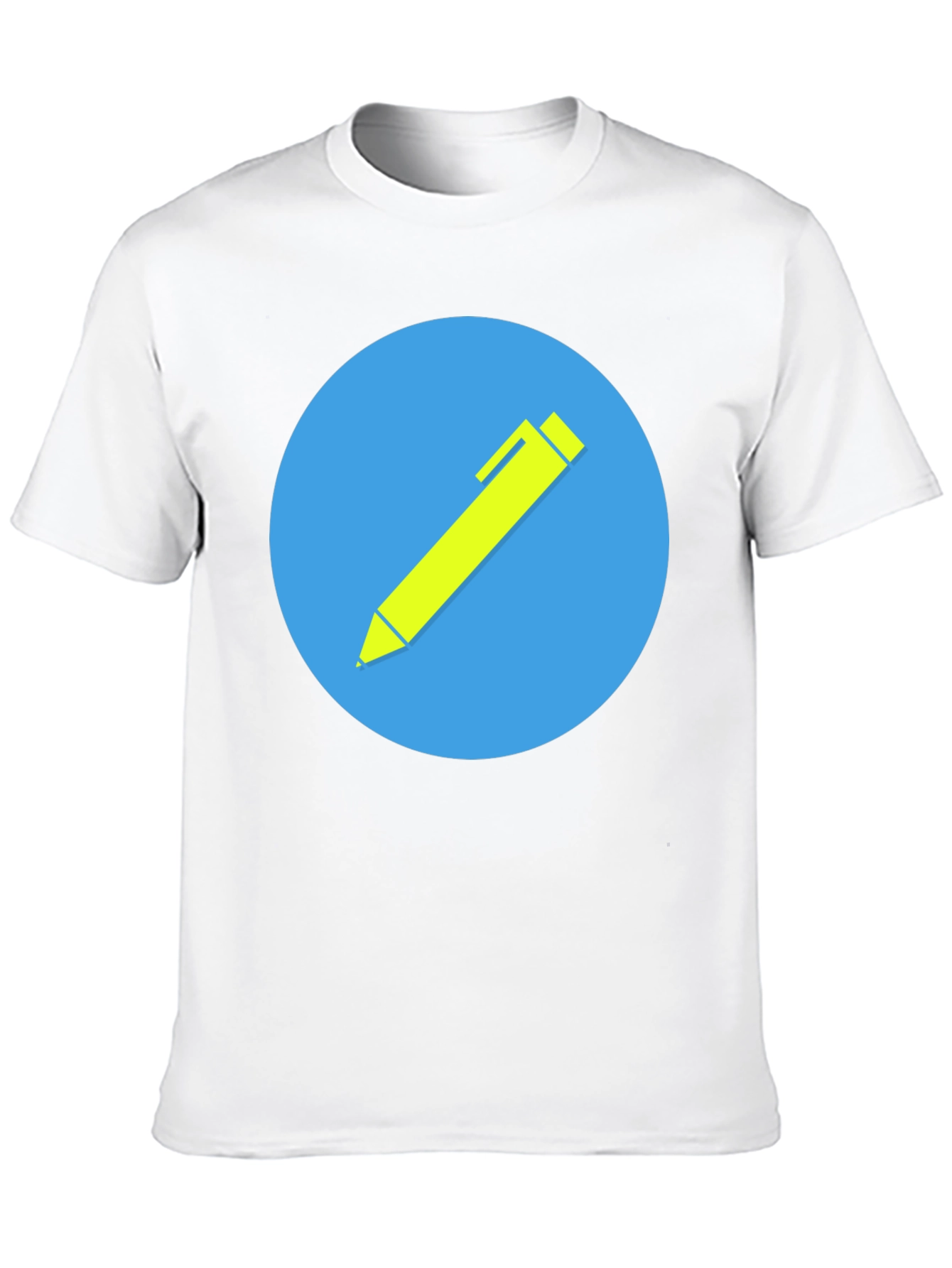 Stylish Black T-Shirt with Creative Pen Graphic