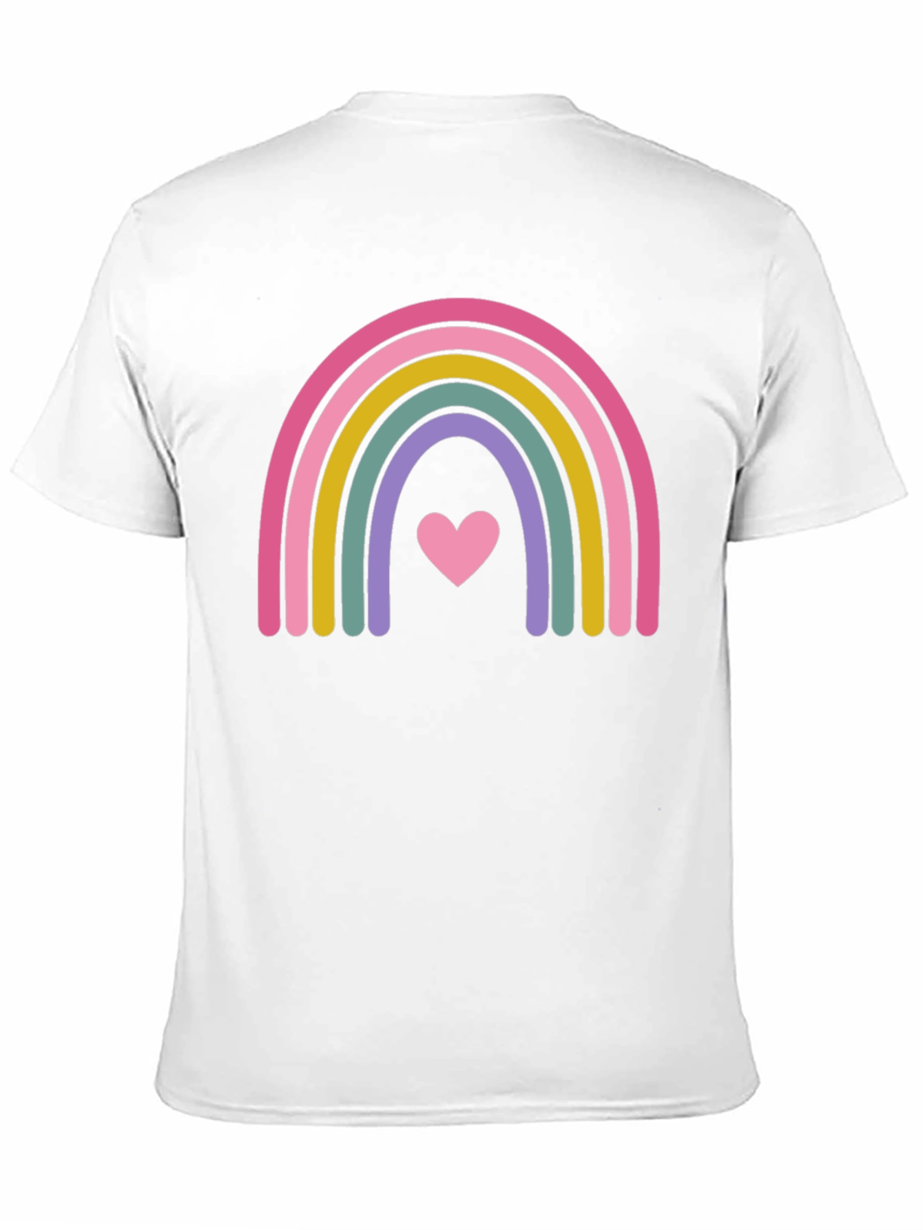 Rainbow Heart Graphic Tee - Soft Cotton Blend
