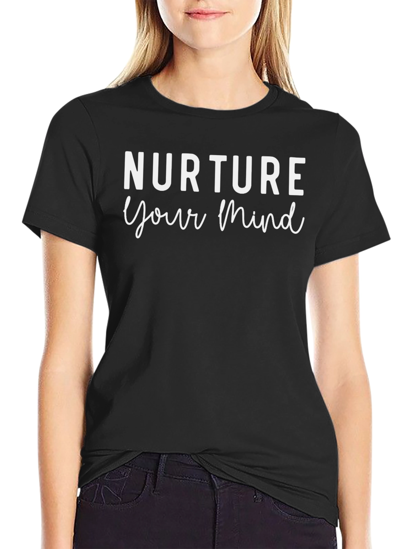 Nurture Your Mind Graphic Tee - Mens Black T-Shirt