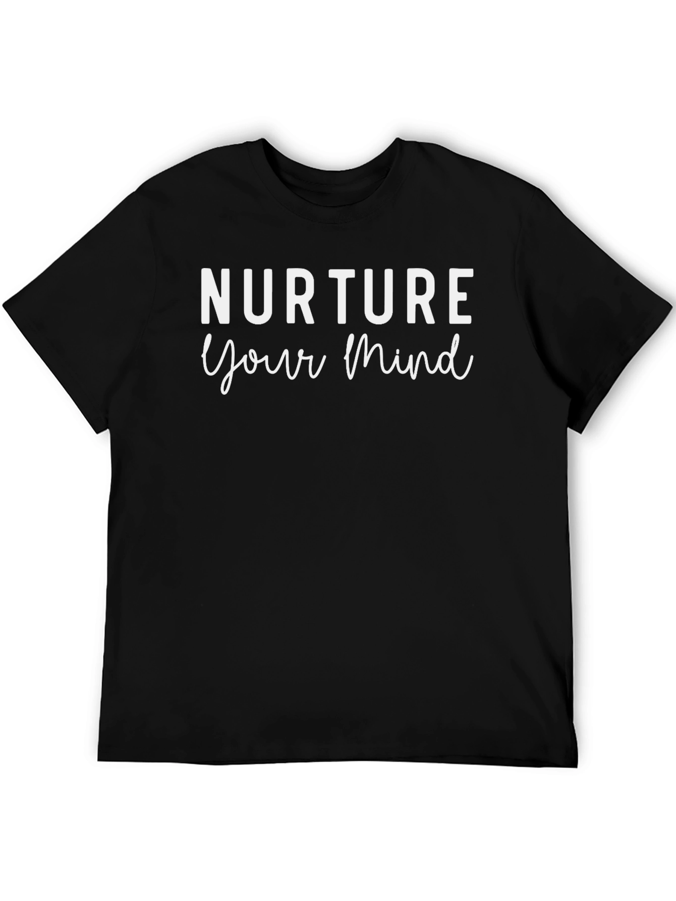 Nurture Your Mind Graphic Tee - Mens Black T-Shirt