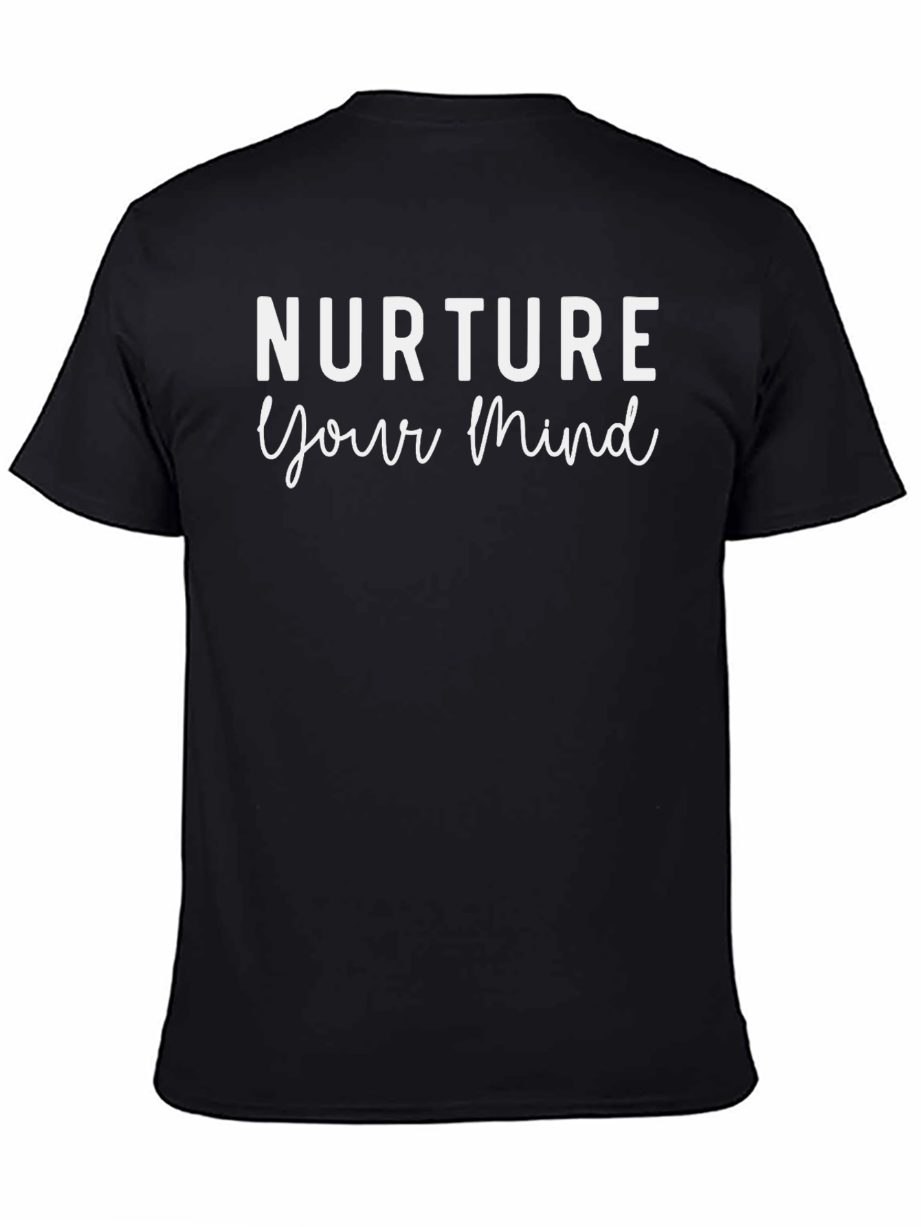 Nurture Your Mind Graphic Tee - Mens Black T-Shirt