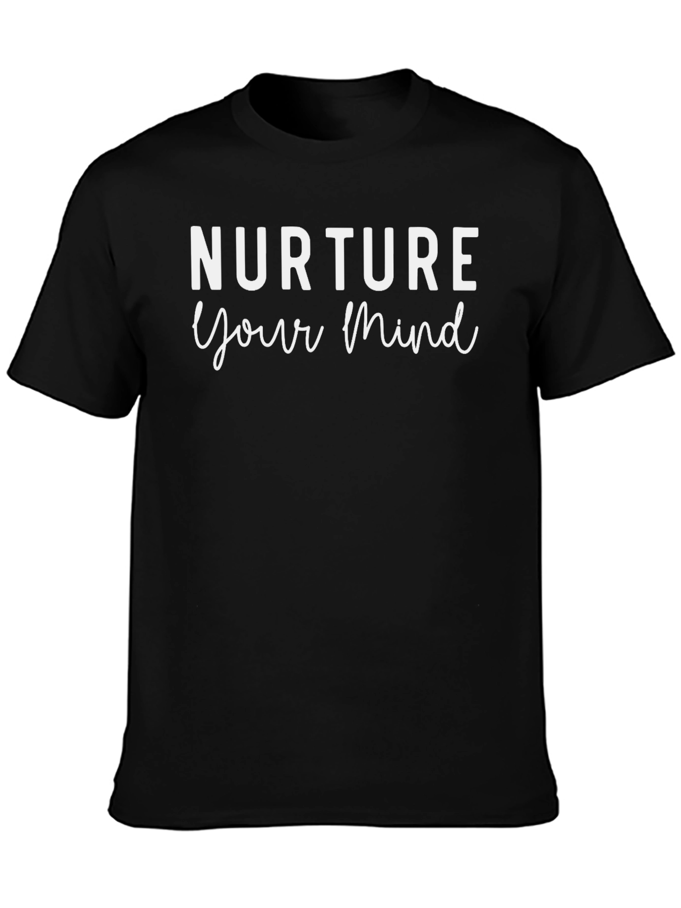 Nurture Your Mind Graphic Tee - Mens Black T-Shirt