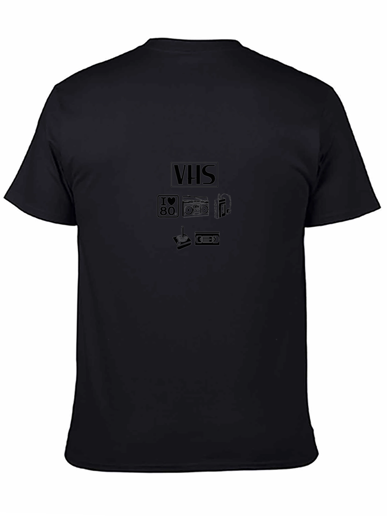Retro VHS Era Graphic Tee - Black