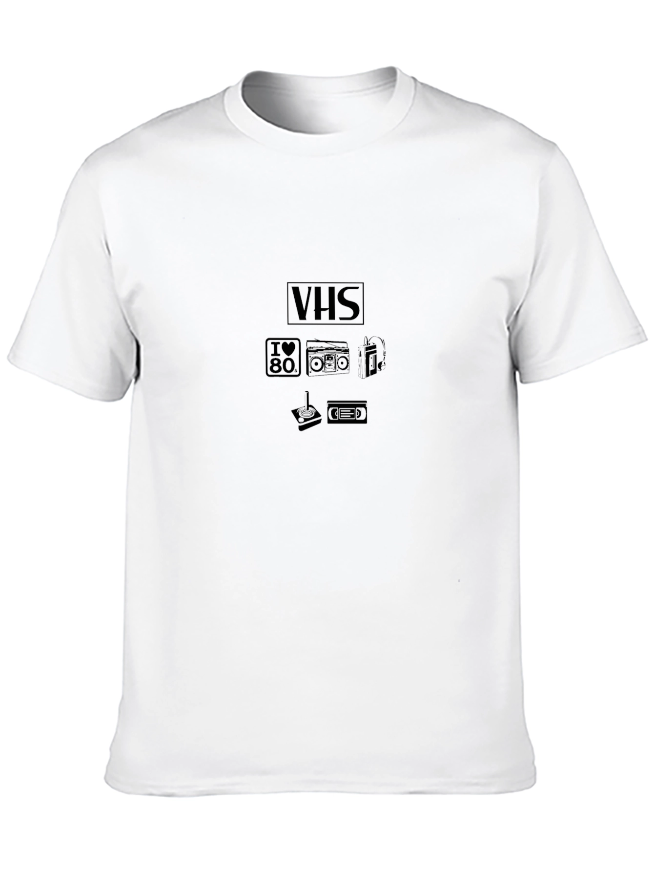 Retro VHS Era Graphic Tee - Black