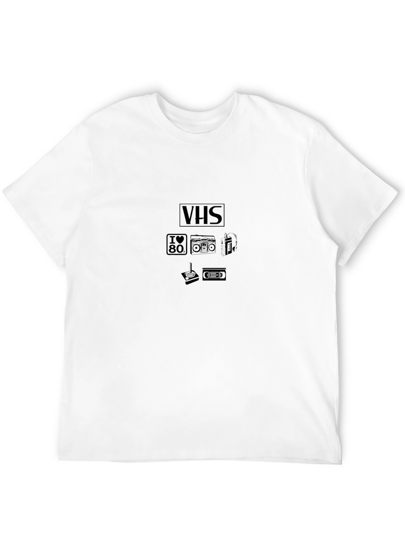 Retro VHS Era Graphic Tee - Black