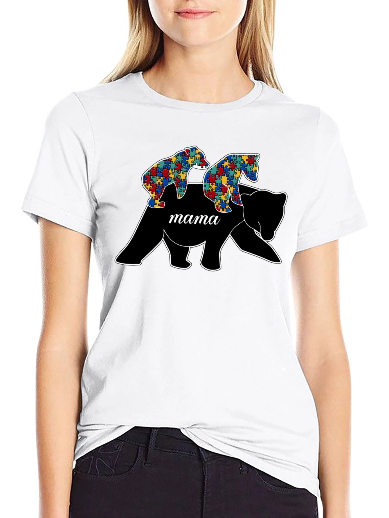 Mama Bear Autism Puzzle Piece Shirt