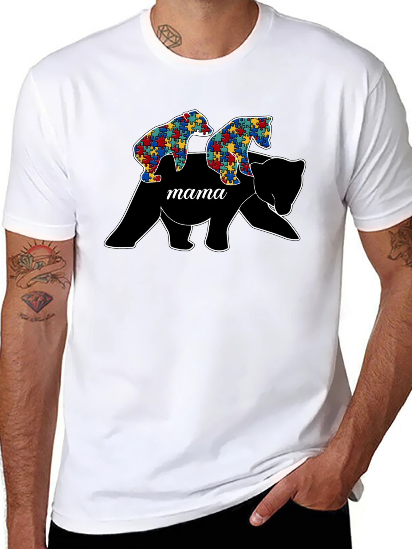Mama Bear Autism Puzzle Piece Shirt