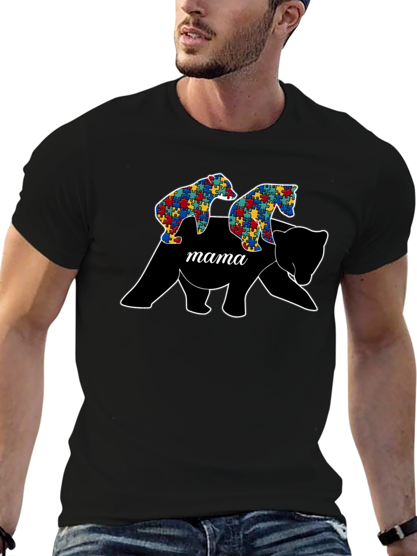 Mama Bear Autism Puzzle Piece Shirt