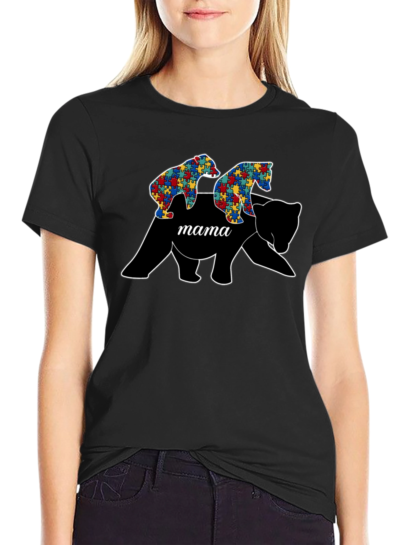 Mama Bear Autism Puzzle Piece Shirt