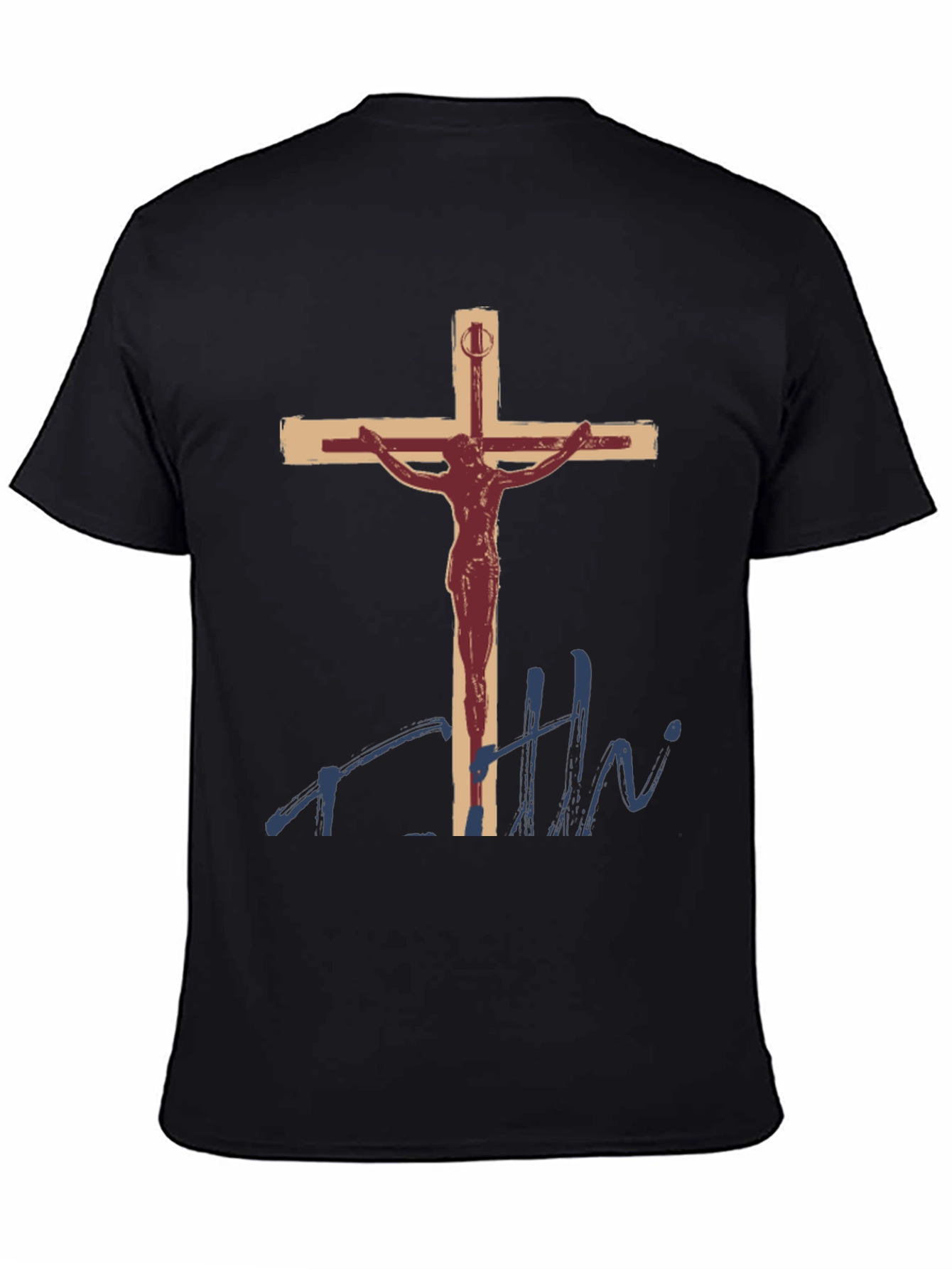 Crucifix Graphic T-Shirt - Religious Art Tee