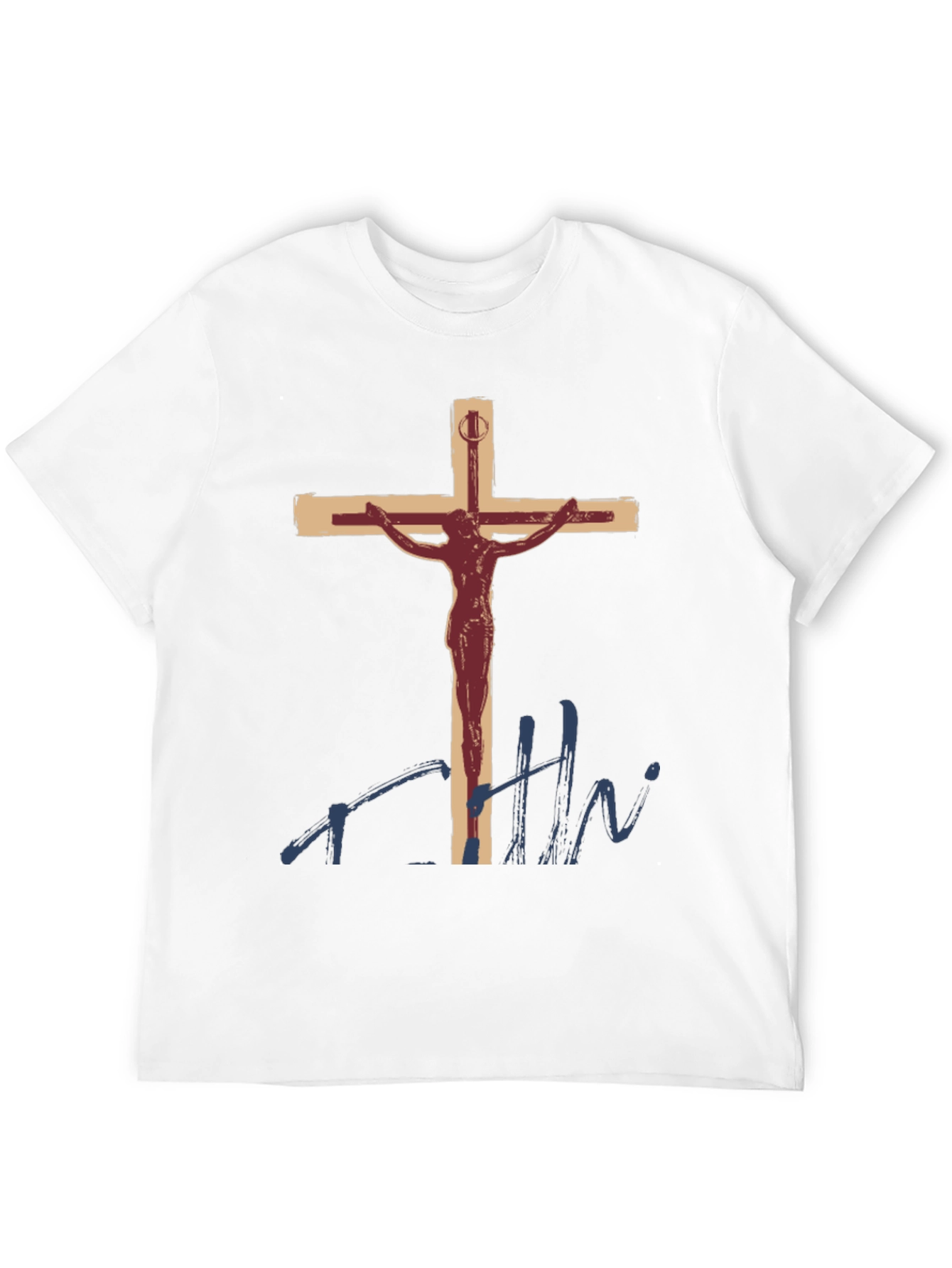 Crucifix Graphic T-Shirt - Religious Art Tee