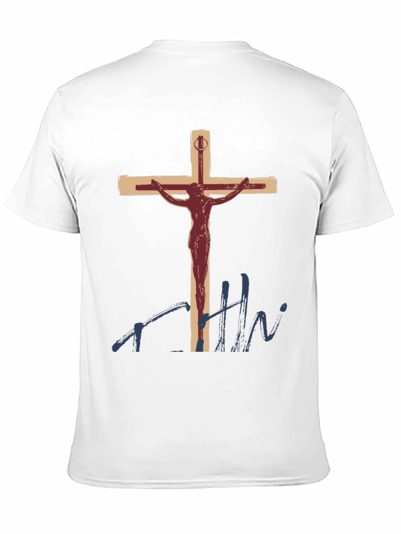 Crucifix Graphic T-Shirt - Religious Art Tee