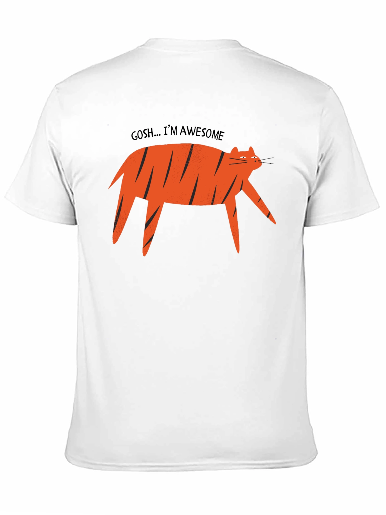 Awesome Cat Graphic Tee - Black T-Shirt