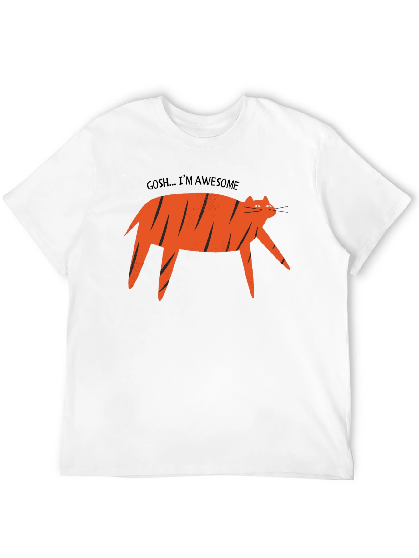 Awesome Cat Graphic Tee - Black T-Shirt