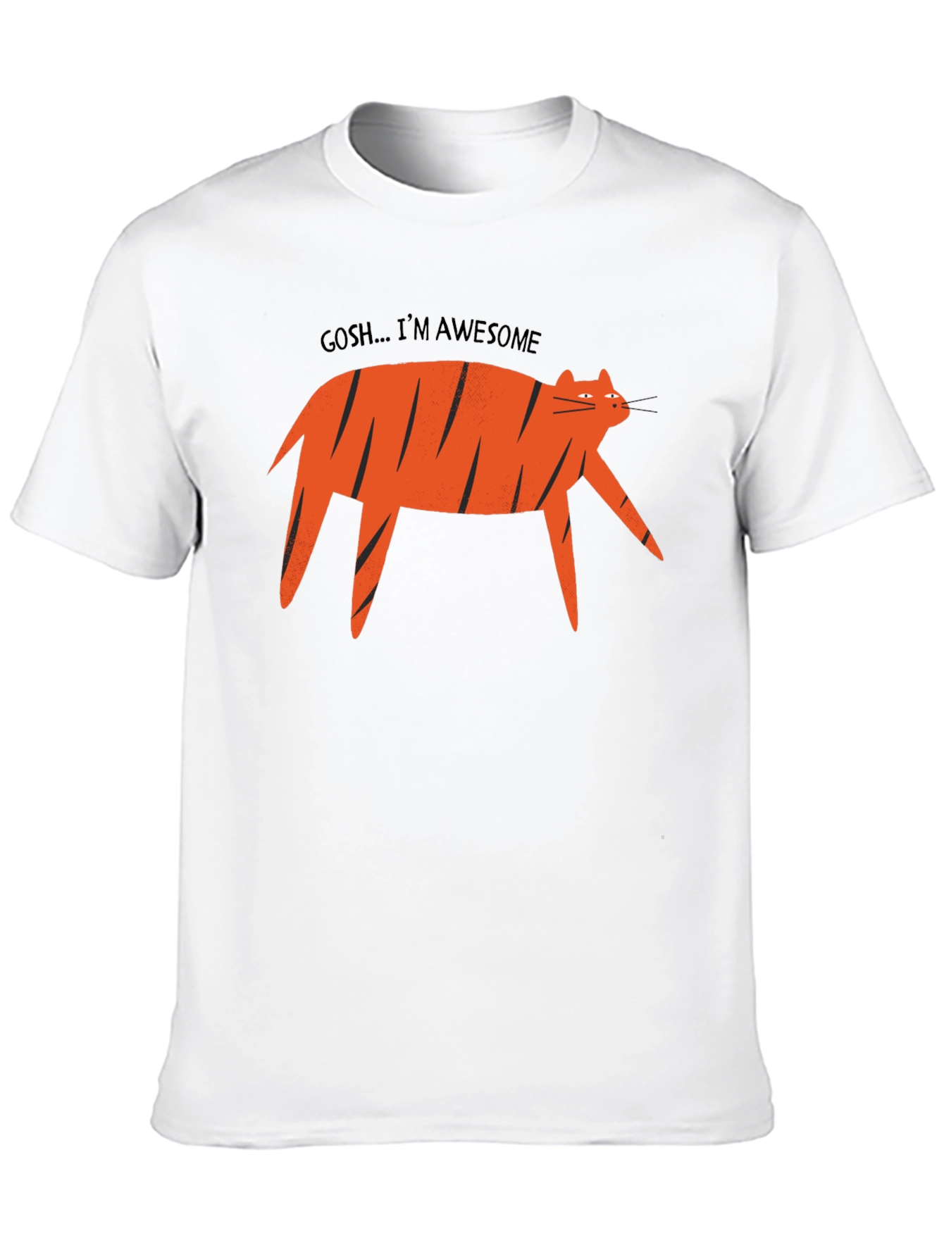 Awesome Cat Graphic Tee - Black T-Shirt