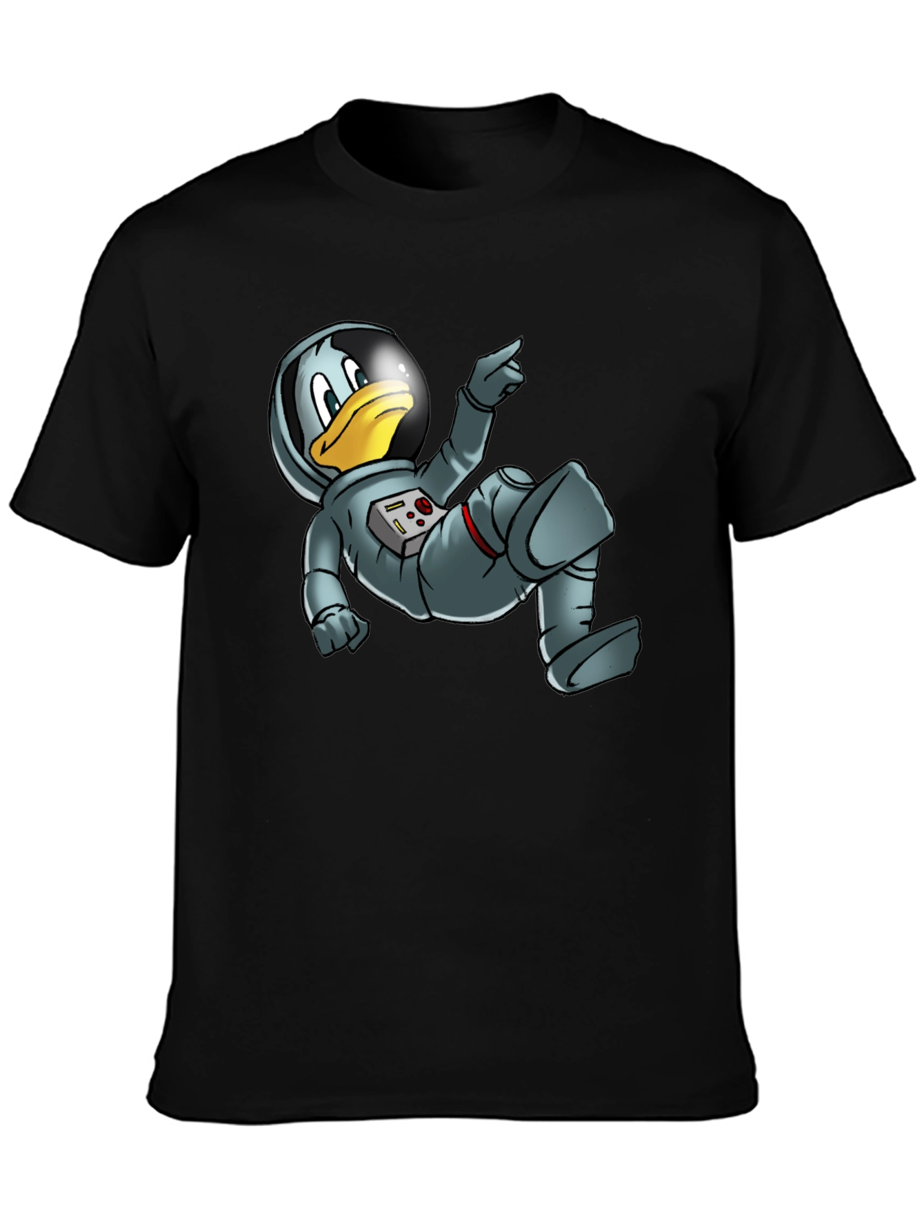 Astronaut Duck Graphic Tee - Black