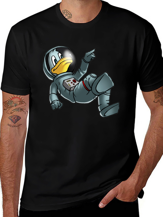 Astronaut Duck Graphic Tee - Black
