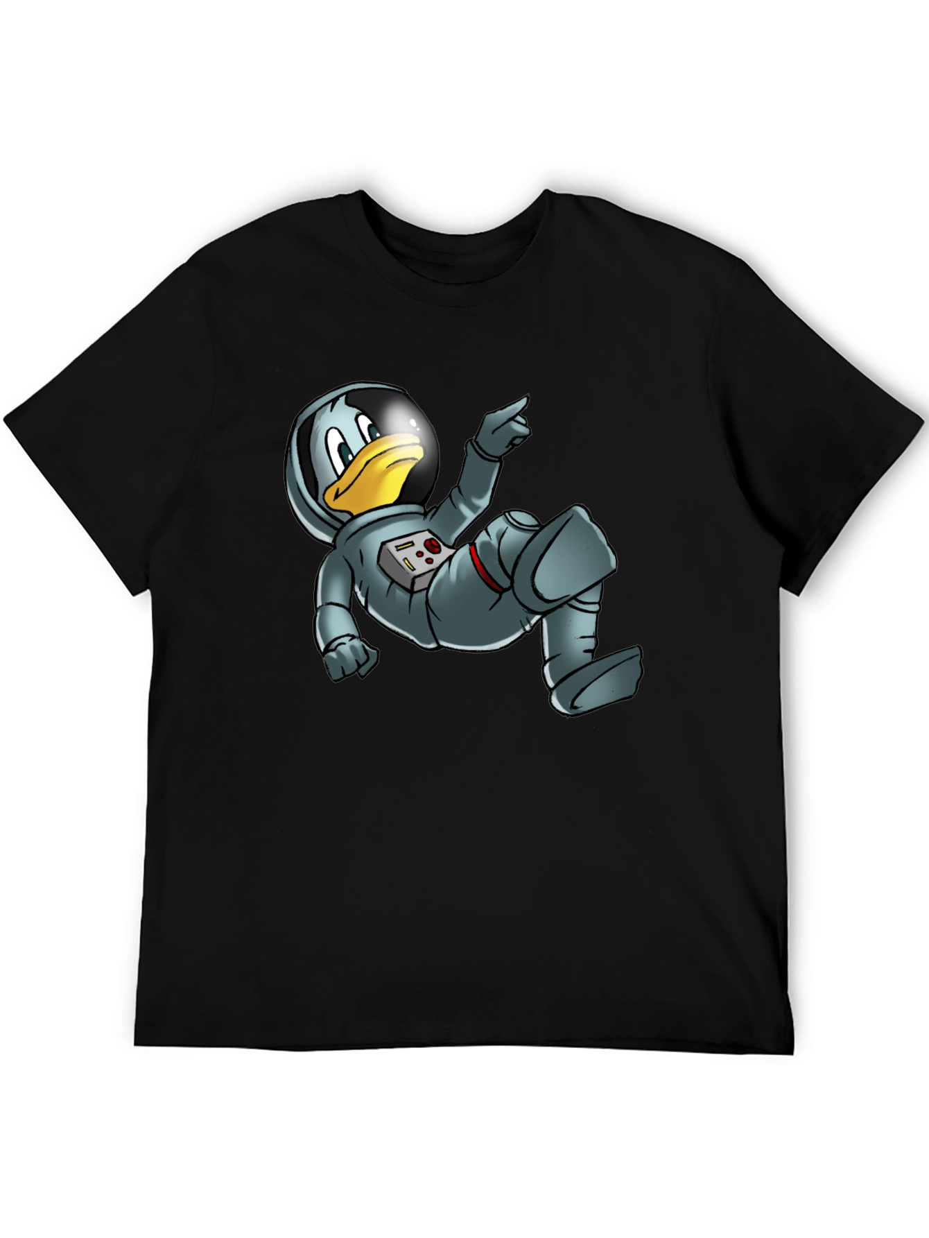 Astronaut Duck Graphic Tee - Black
