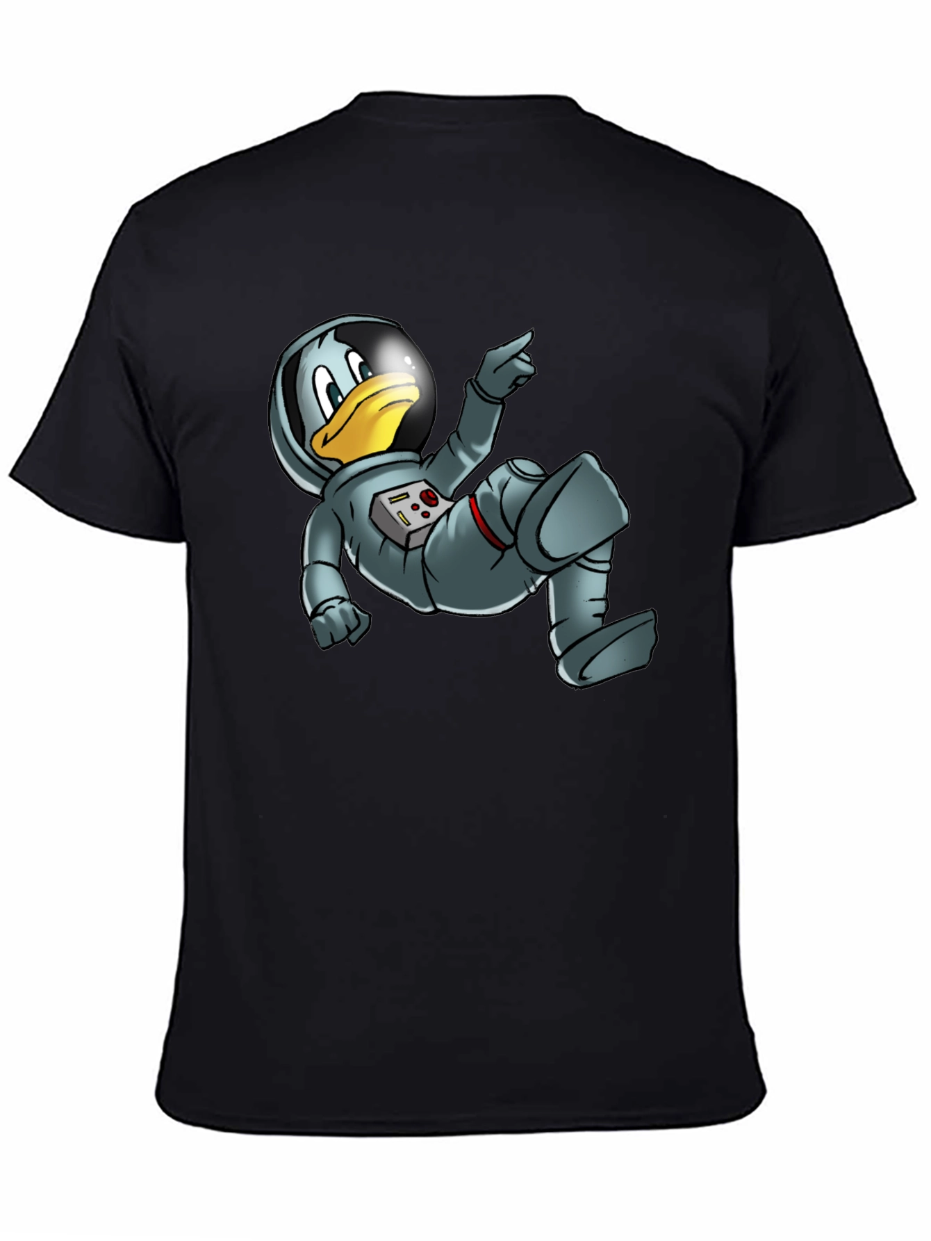 Astronaut Duck Graphic Tee - Black