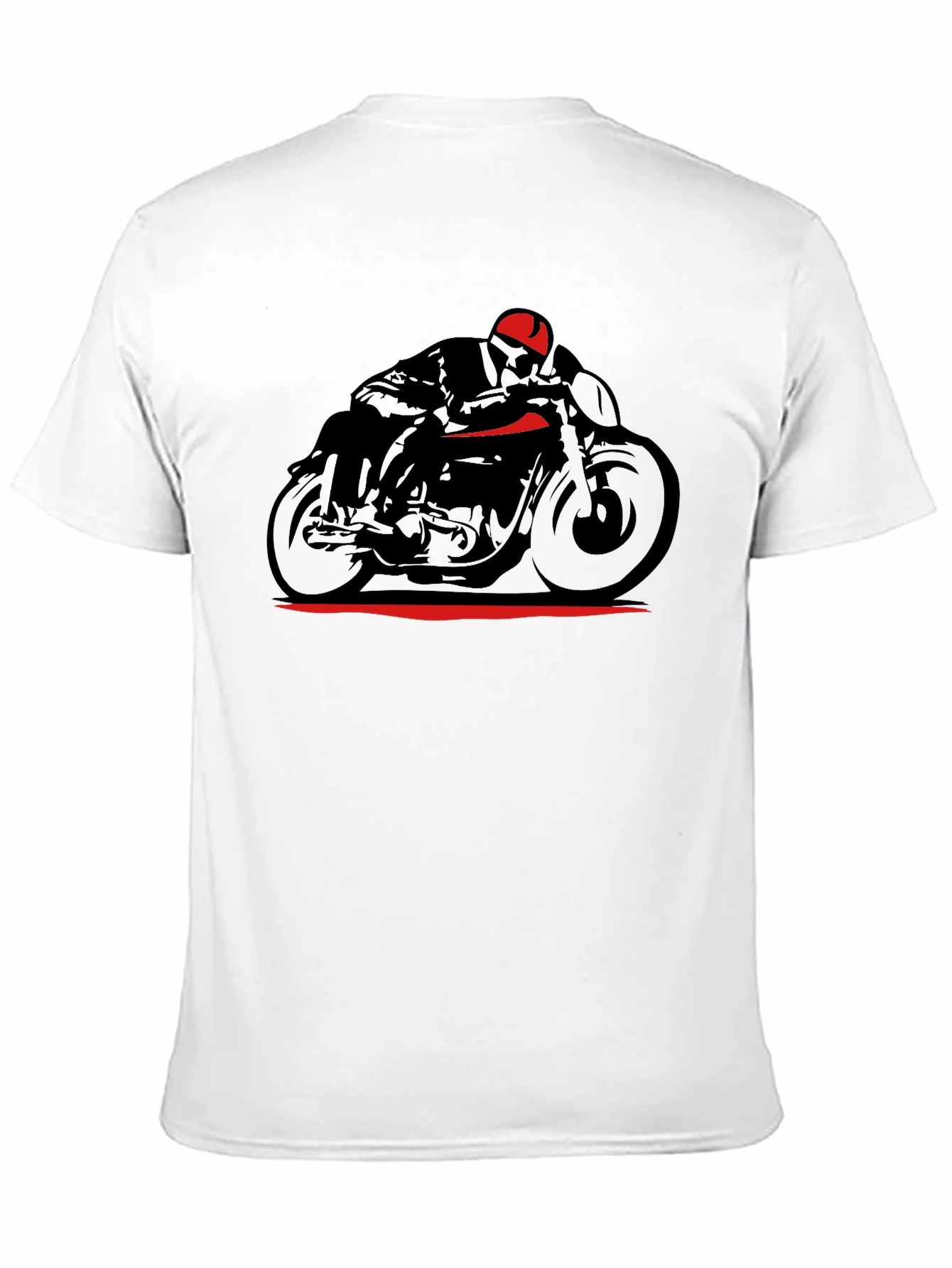 Motorcycle Rider Graphic T-Shirt - Black