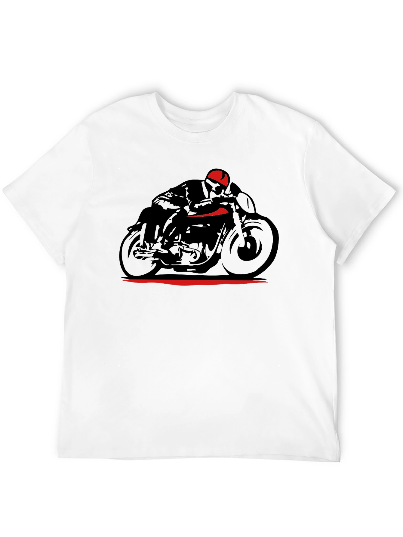 Motorcycle Rider Graphic T-Shirt - Black