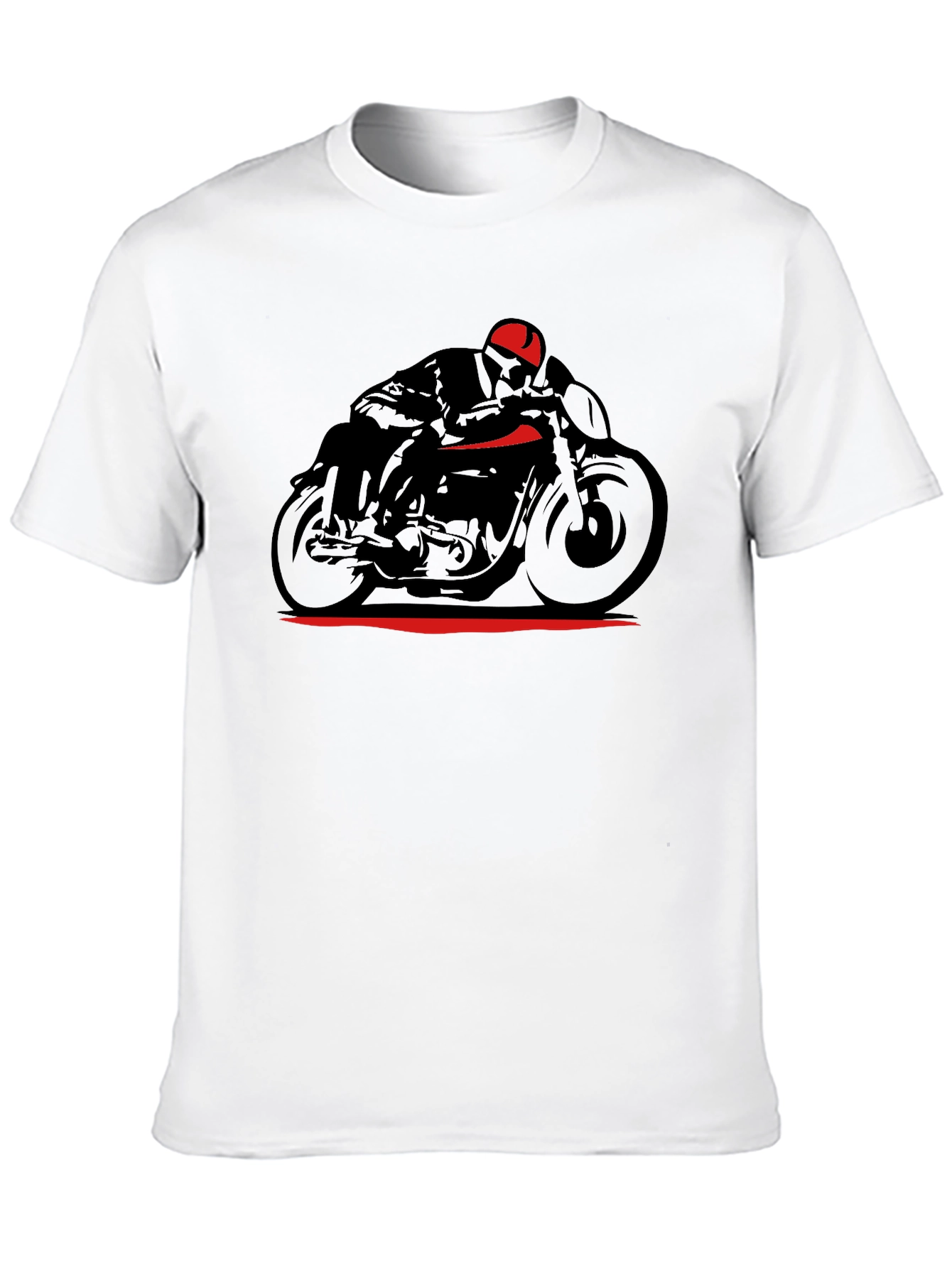 Motorcycle Rider Graphic T-Shirt - Black
